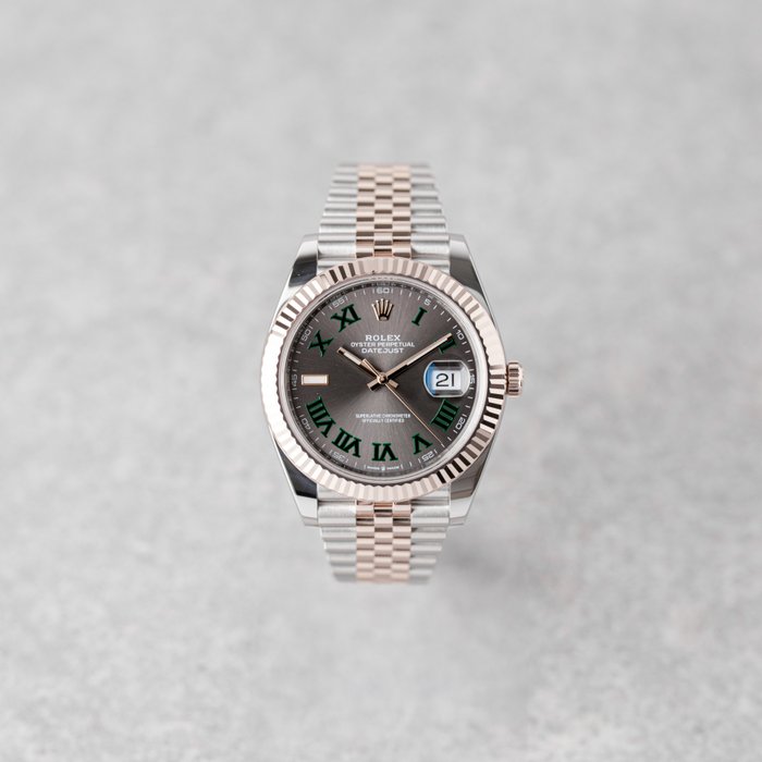 Rolex - Datejust 41 - 126331 - 'Wimbledon dial' - Everose Gold - Mænd - 02/2021 - NYHED