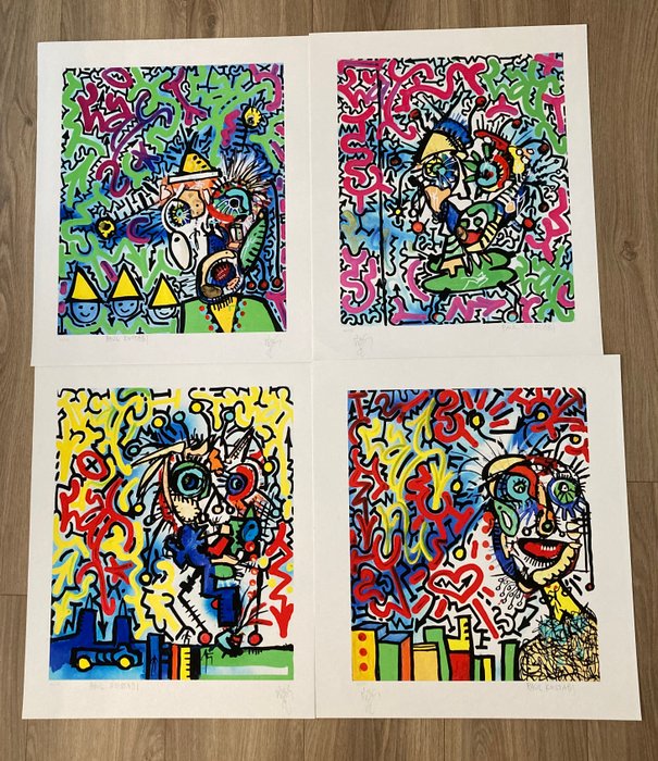 Angel Ortiz / Paul Kostabi - Serie of 4 giclee prints from 2021