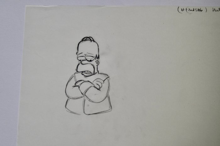 " THE SIMPSONS " - Matt Groening Originale animationstegninger - The Simpsons - with COA - 1989