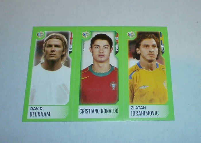 Panini - World Cup Germany 2006 - Rookies Messi/Ronaldo + Beckham/Zlatan/Zidane etc. - 4 mini sheets - 18 Loose stickers