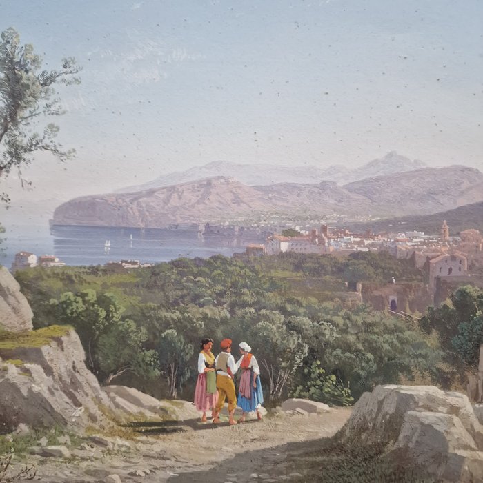 Guglielmo Giusti (1824-1916) - Veduta di Sorrento