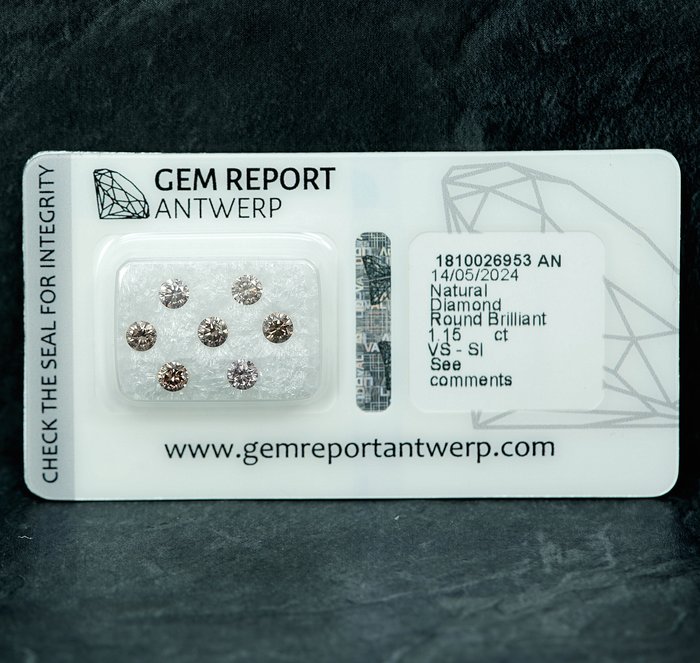 7 pcs Diamant  (Natur)  - 115 ct - SI1 VS1 - Gem Report Antwerp (GRA)