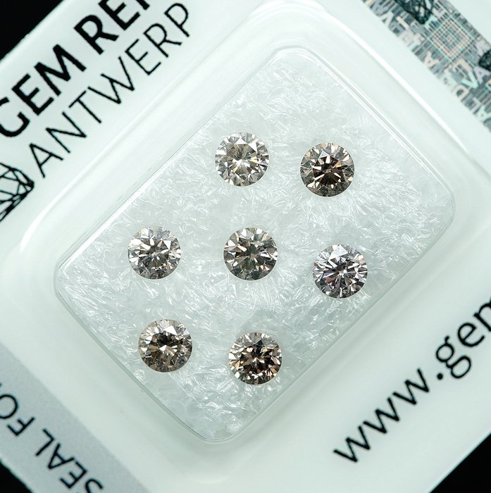 7 pcs Diamant  (Natur)  - 115 ct - SI1 VS1 - Gem Report Antwerp (GRA)