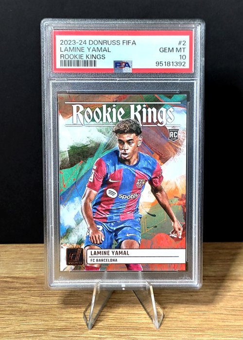 2023/24 Panini Donruss Fifa Lamine Yamal Rookie Kings PSA 10 Graded card