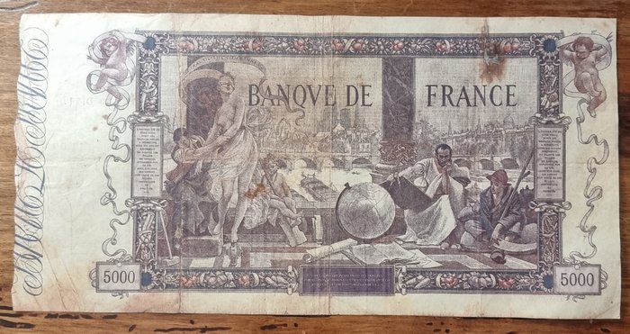 Frankrig. - 5000 francs 1918 - Pick 76