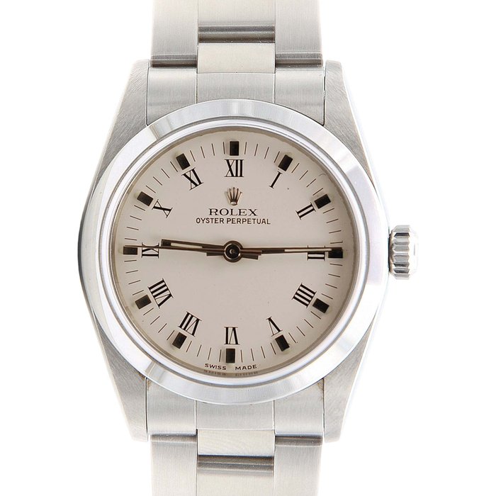 Rolex - Oyster Perpetual - White Roman - 77080 - Unisex - 2000-2010