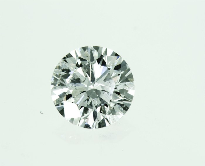 1 pcs Diamant  (Natur)  - 0.74 ct - Rund - D (farveløs) - SI2 - Gemewizard Gemological Laboratory (GWLab) - b17