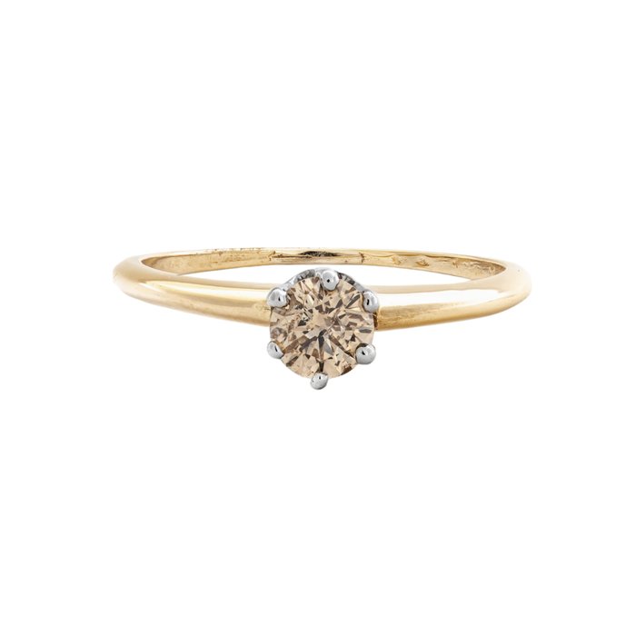 Ingen mindstepris - Ring - 14 karat Gulguld, Hvidguld -  0.34ct. tw. Diamant (Natur)