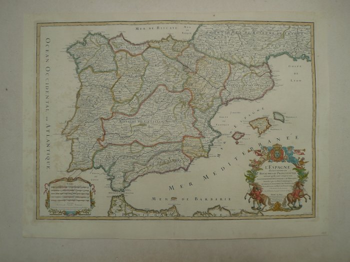 Europa - Spanien / Portugal; H. Jaillot - L'Espagne divisée en tous ses royaumes et principautés (...) - 1681-1700