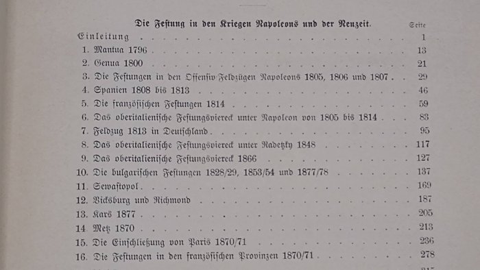 Großer Generalstab - Die Festung in den Kriegen Napoleons und der Neuzeit. Text-+Atlasband. Großer Generalstab. - 1905