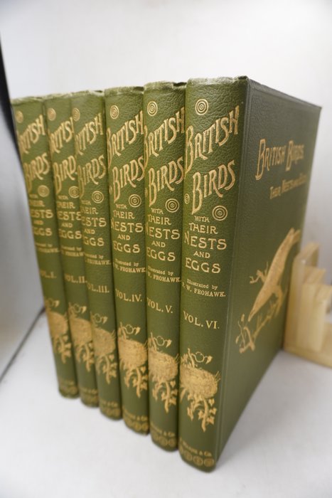 F. W. Frohawk - British birds with their nests and eggs [6-volume set] - 1896