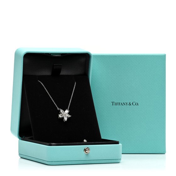 Tiffany  Co. - Halskæde - Victoria Platin -  2.90ct. tw. Diamant (Natur)