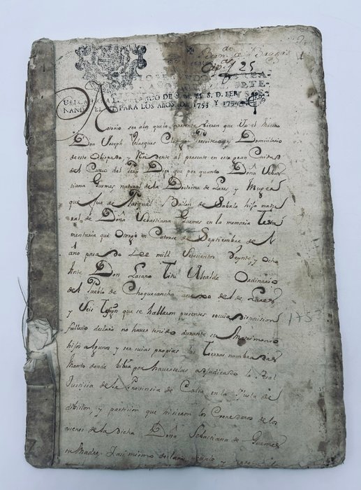 Joseph Velazquez (notario) - Protocolo notarial completo Cuzco Perú - 1753