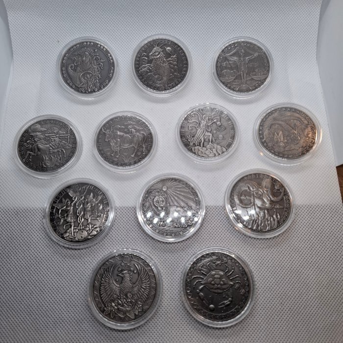 Verden. Medal Collezione completa di 12 medaglie dello zodiaco  (Ingen mindstepris)