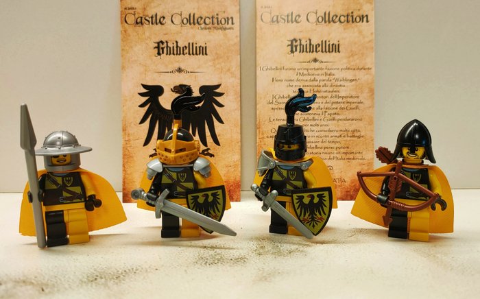 Lego - Castle - Minifigures Guelfi e Ghibellini Custom Made Limited Edition UV printed - 2020+