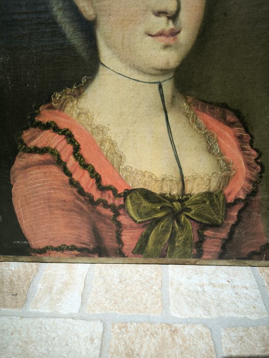 Europæisk skole (XVIII) - Nobildonna in abito elegante