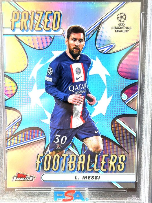 2022/23 Topps Finest UCC Lionel Messi #PF9 Prized Footballers PSA 10 - 1 Graded card