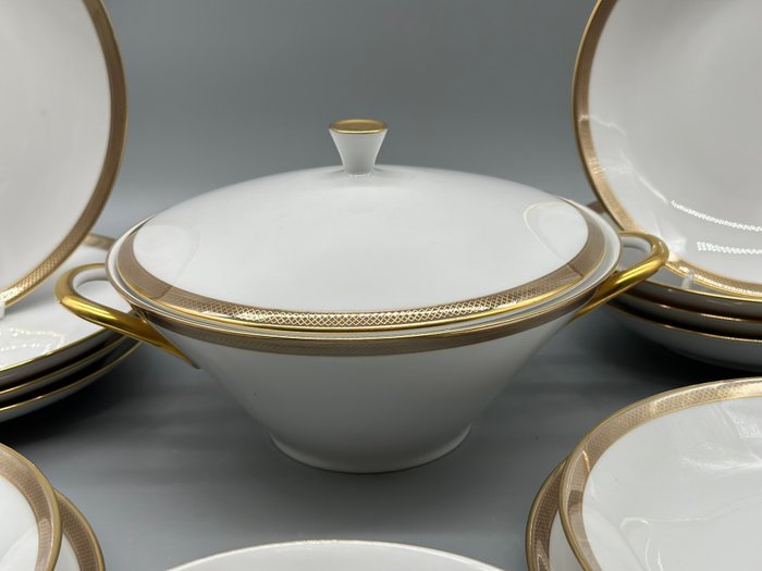 Middagssæt (19) - Eschenbach Bavaria Germany Suppenservice mit Goldrand – Elegantes Porzellan Set - Porcelæn