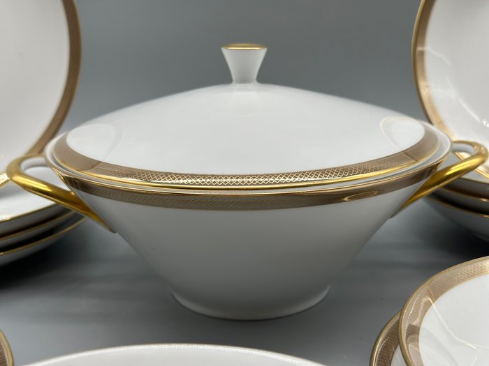 Middagssæt (19) - Eschenbach Bavaria Germany Suppenservice mit Goldrand – Elegantes Porzellan Set - Porcelæn