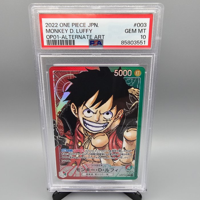 Luffy (Leader) OP01-003 L [Alt Art] Graded card - PSA 10