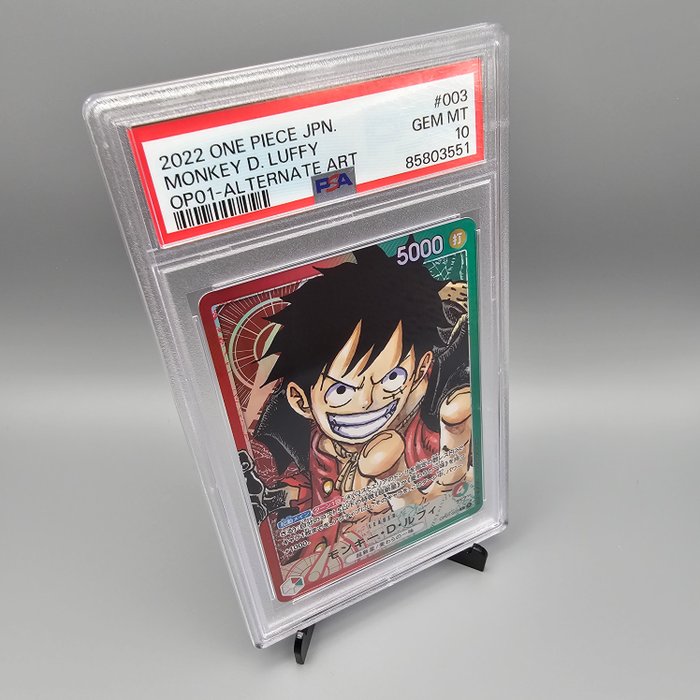 Luffy (Leader) OP01-003 L [Alt Art] Graded card - PSA 10