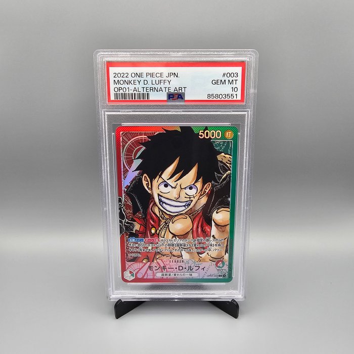 Luffy (Leader) OP01-003 L [Alt Art] Graded card - PSA 10