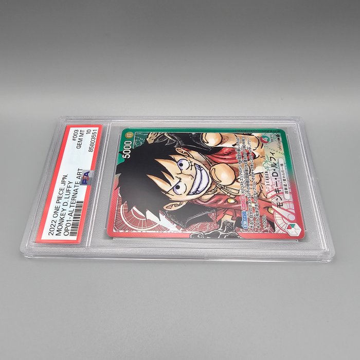 Luffy (Leader) OP01-003 L [Alt Art] Graded card - PSA 10