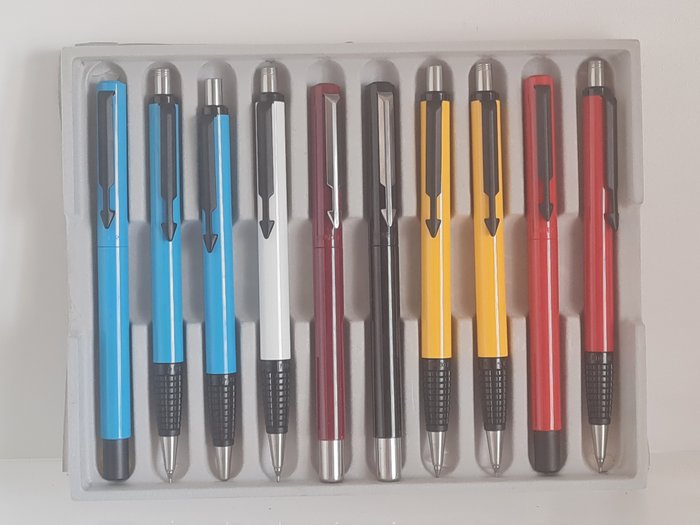 Parker - Lot de 10 stylos modèle Vector  (porte-mine roller et stylo à bille) - Pen