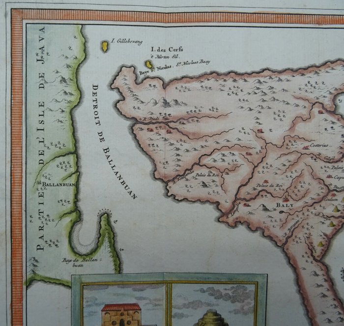 Asien - Indonesien, Bali; J.N. Bellin / J. van der Schley - Ile de Baly / ´t Eiland Baly - 1721-1750