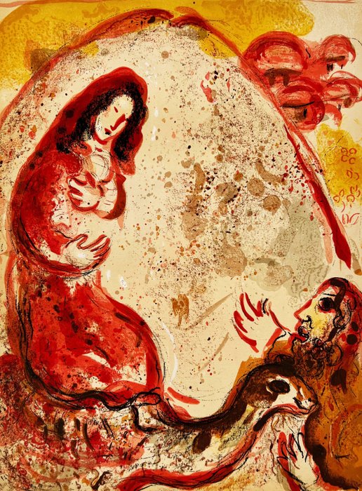 Marc Chagall (1887-1985) - Rachel Steals Her Father’s Graven Images