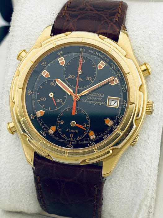 Seiko - Chronograph - Alarm - Date - Ingen mindstepris - 7T32-F01A - Mænd - 1990-1999