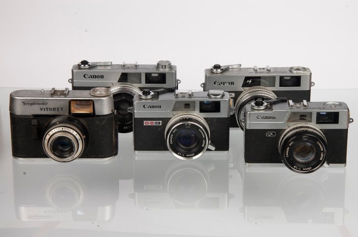 Canon, Voigtländer type G-II GL, Cononet QL-19, Canonet QL19 E, Canonet QL25, Voiglander Vitoret | Analogt kompaktkamera