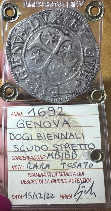 Genova. Dogi Biennali. Scudo stretto 1692