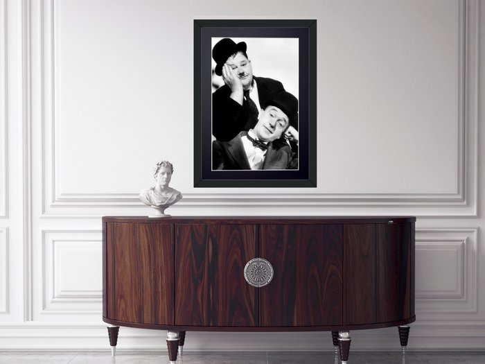 Stan Laurel  Oliver Hardy 1939 - Fine Art Photography - Luxury Wooden Framed 70X50 cm - Limited Edition 04 of 30 - Serial ID 30769 - Original Certificate (COA), Hologram Logo Editor and QR Code - 100% New items.