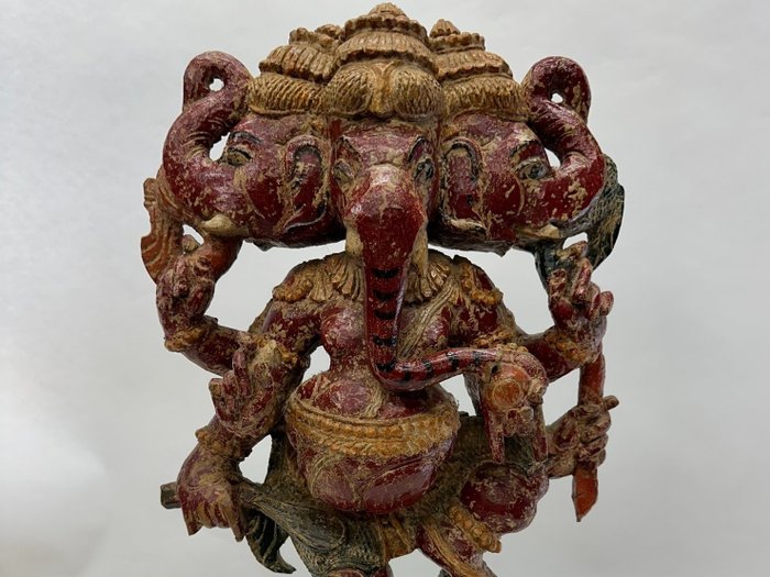 Dansende Ganesha-statue - Træ - Indien - 20. århundrede