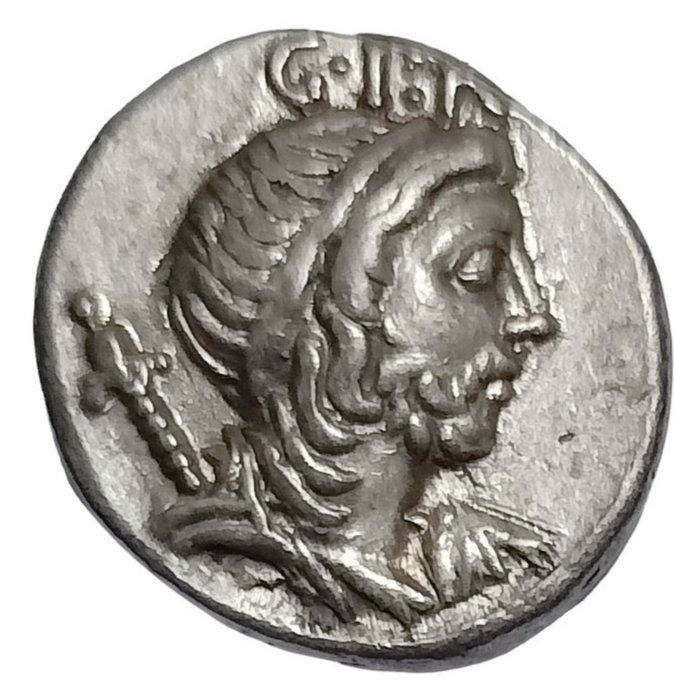 Romerska republiken Cn Cornelius Lentulus Marcellinus 76-75 BC Denarius