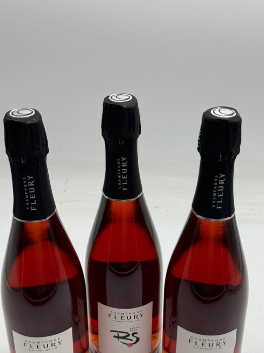 Fleury, Fleury Rosé de Saignée - Champagne Extra Brut - 3 Flasker (0,75 L)