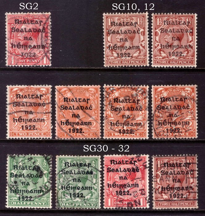 Irland 1922/1943 - lagersæt - Stanley Gibbons