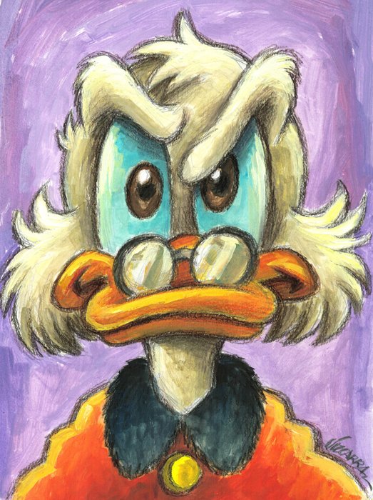 Joan Vizcarra - Uncle Scrooge: A Portrait of Prestige - Original Painting