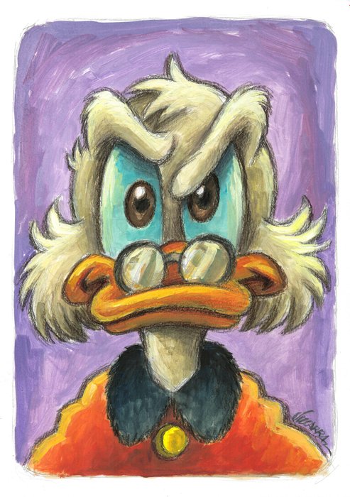 Joan Vizcarra - Uncle Scrooge: A Portrait of Prestige - Original Painting