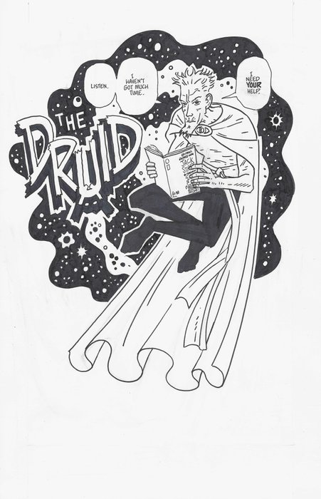 Grist, Paul - 1 Original drawing - Jack Staff - The Druid - 2001