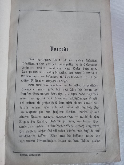 (R. Koerner, nach worldcat) - Die Welt der Träume und ihre Deutung. Traumbuch für alle Stände - 1877