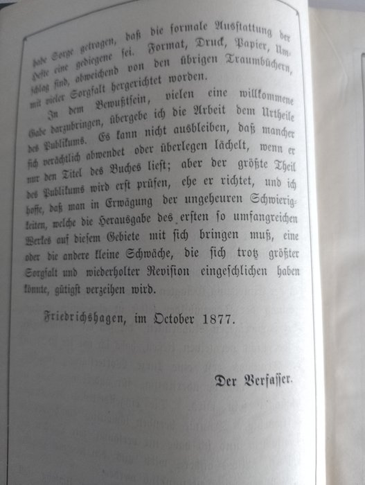 (R. Koerner, nach worldcat) - Die Welt der Träume und ihre Deutung. Traumbuch für alle Stände - 1877