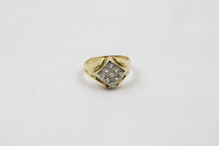 Ring - 18 kraat Gulguld -  0.36ct. tw. Diamant (Natur)