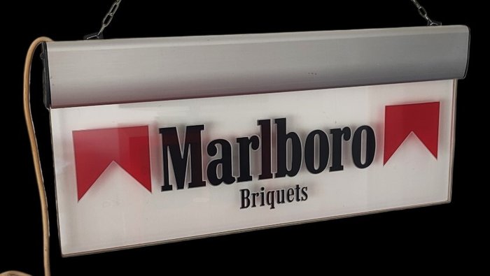 Lysskilt - Marlboro i plexiglas - 1980'erne