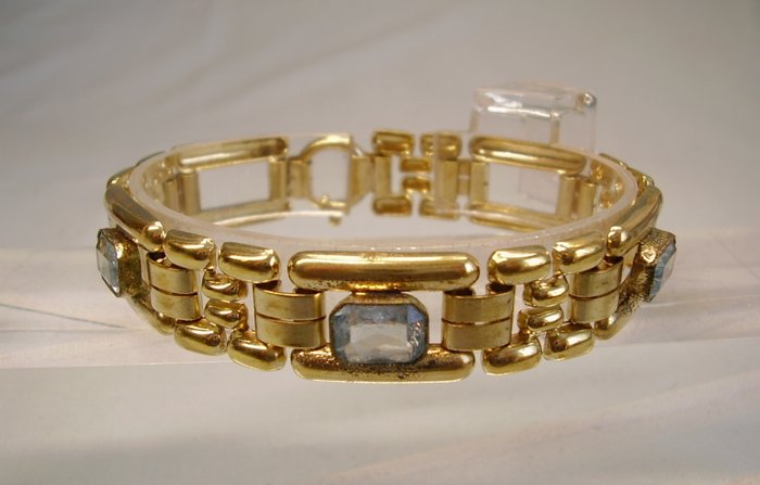 Ingen mindstepris - Armbånd Skum guld/guld dobbelt -  12.00ct. tw. Spinel - Art Deco værk omkring 1920