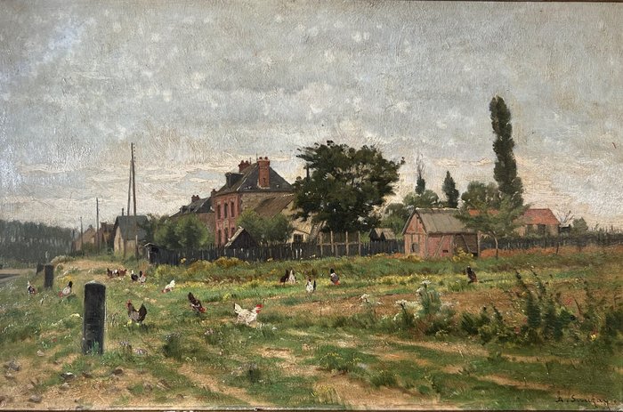 Adrien Jacques Sauzay (1841-1928) - L’entrée du village