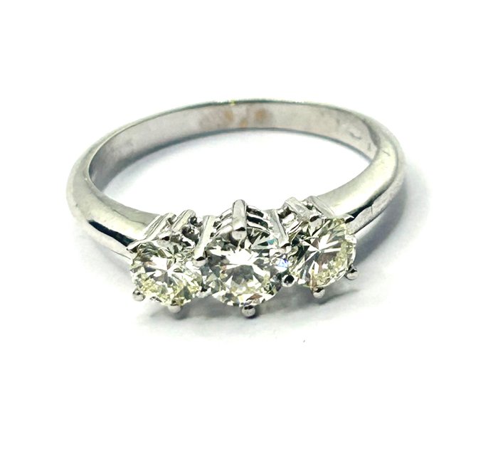 Ring - 18 kraat Hvidguld -  1.03ct. tw.