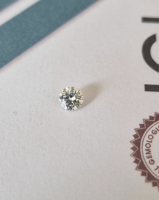 1 pcs Diamant  (Natur)  - 0.40 ct - Rund - J - SI2 - International Gemological Institute (IGI) - Premium Diamant EX VG VG