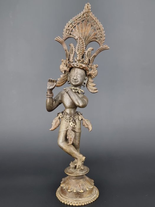 Krishna Velugopala – 35.5 - Bronze messing - Indien - 18./19. århundrede